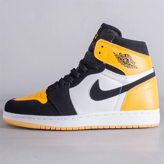 Кроссовки Nike Air Jordan 1 Mid, Yellow Toe Black - фото 16705