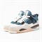 Кроссовки Nike Air Jordan 4, Blue / Beige - фото 43438