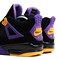 Кроссовки Nike Air Jordan 4 Retro, Black / Purple/ Yellow - фото 45984
