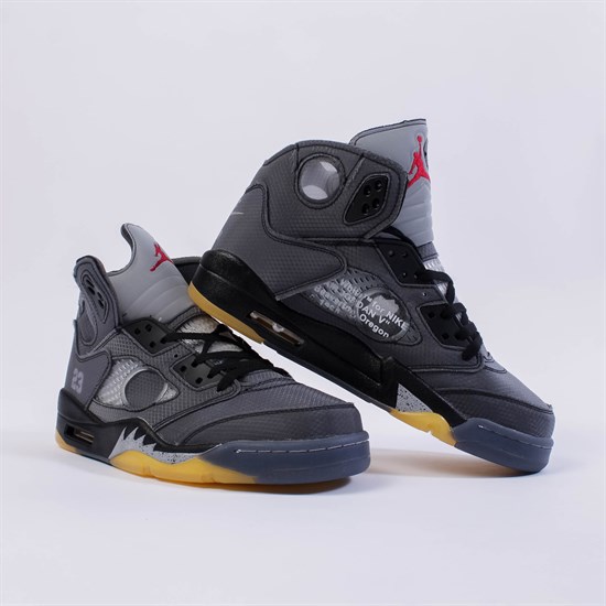 Кроссовки Nike Air Jordan 5 Retro, Off-White Black - фото 32975