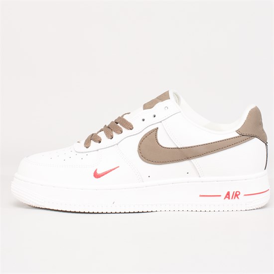 Кроссовки Nike Air Force 1 Low, Premium White Brown (BIG SIZE) - фото 34012