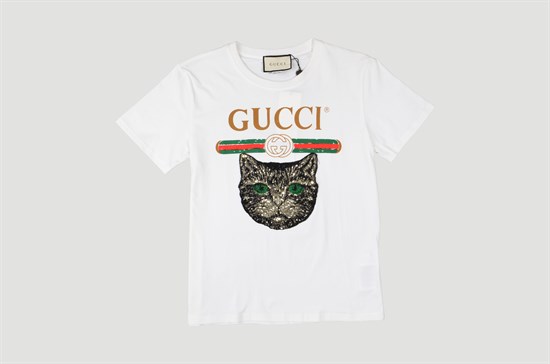 Футболка Gucci Кошка, Белый - фото 7630
