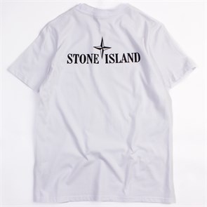 Футболка Stone Island, Белый Лого - фото 36936