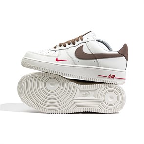 Кроссовки Nike Air Force 1 Low Luxe, Premium White Brown - фото 39371