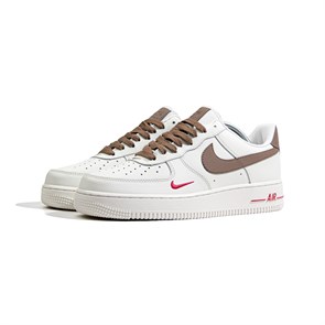 Кроссовки Nike Air Force 1 Low Luxe, Premium White Brown - фото 39372